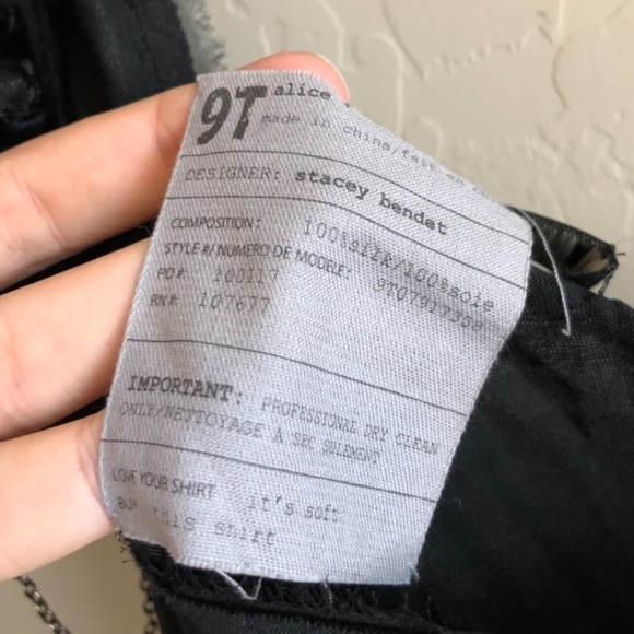 ALICE & Olivia one shoulder embellished top - Picture 8 of 9